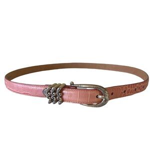 Vintage Brighton Croco Belt Pink B10430 Size L 34